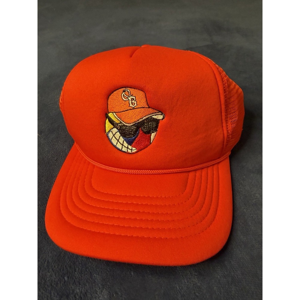 Vintage Red Quacker Backs Trucker Hat Mesh Snapback Baseball Cap